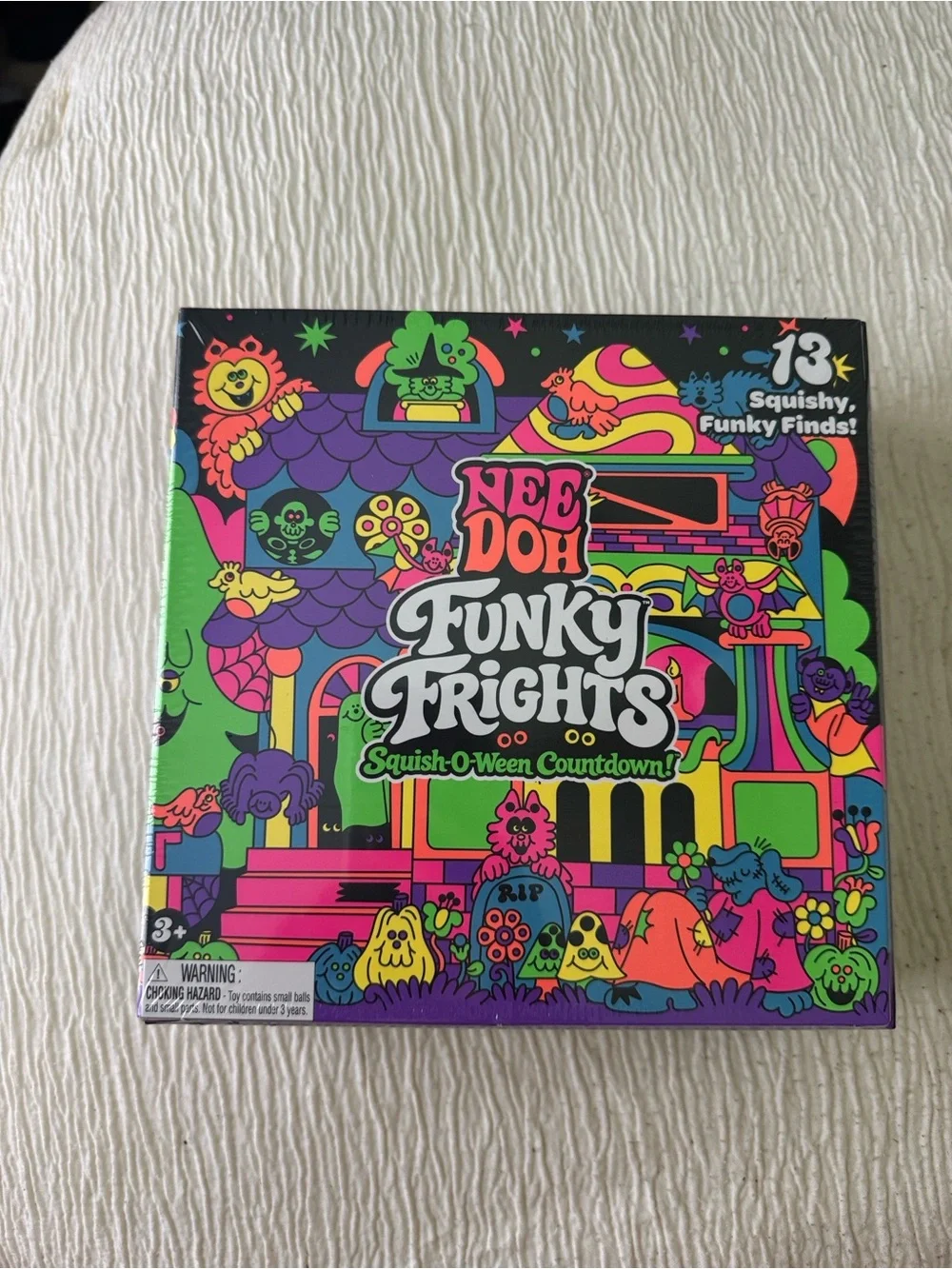 NeeDoh Funky Frights Squish-O-Ween Countdown - Neon Multicolor Kids Toy